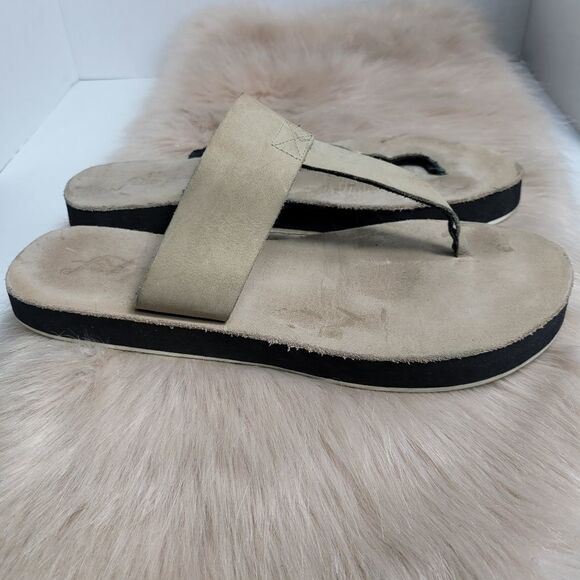 Free People Gray Leather Women's Sandals - Picture 1 of 4